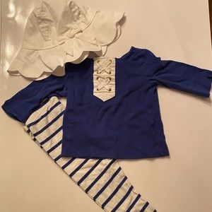 Janie & Jack Blue & White Outfit